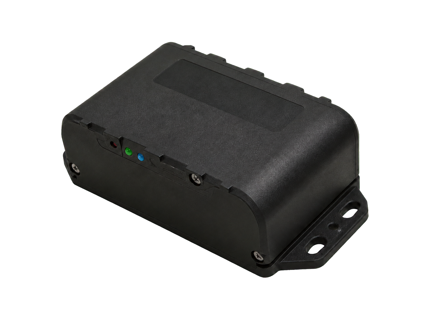 AS35 compact black long-life battery tracker with low-profile mounting feet